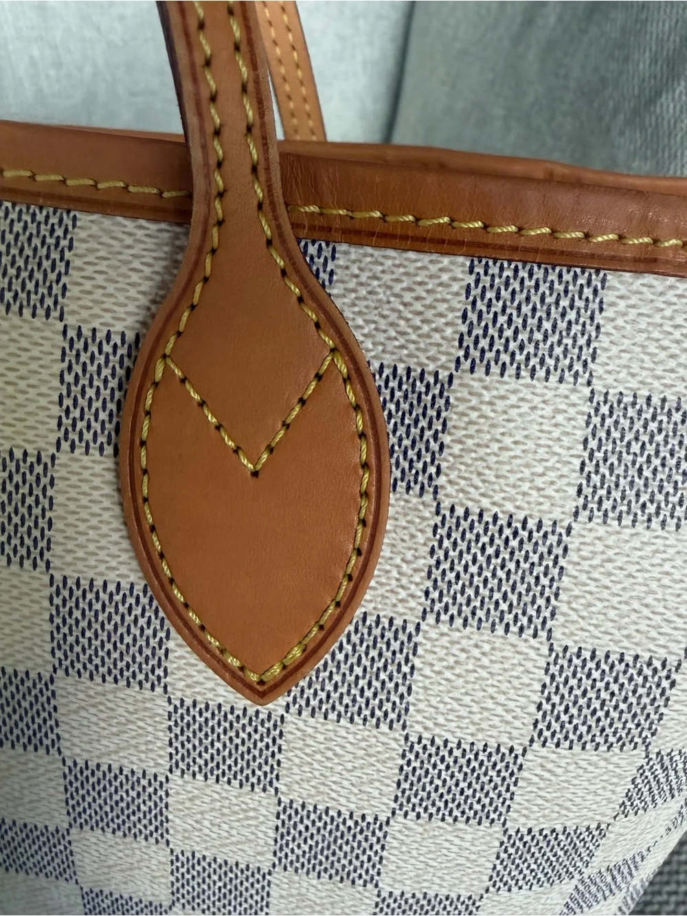 Authentic Preowned Louis Vuitton Damier Azur Neverfull MM Canvas Tote Handbag